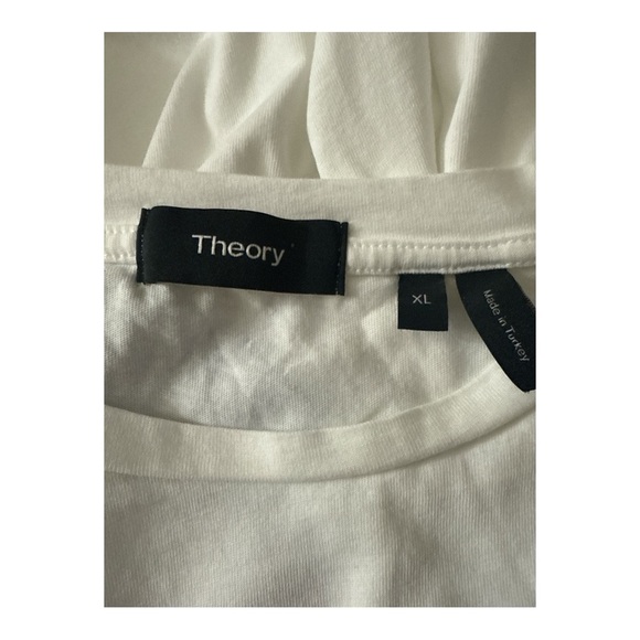 Theory White and Black Short Sleeve Tee - Picture 3 of 3